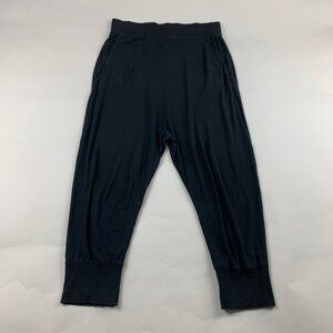 COS Collection of Style Black Cotton Sheer Dropped Crotch Jogger Lounge Pant S